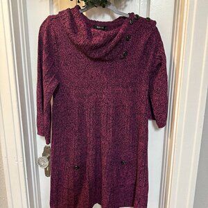 Style & Co Pink and Black 3/4 Sleeved Dress w/2 Pockets-Size XL